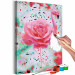 Paint by Number Kit Rose Flamingo - Pink Bird, Powdery Rose and Minty Shimmering Background 144618 additionalThumb 6