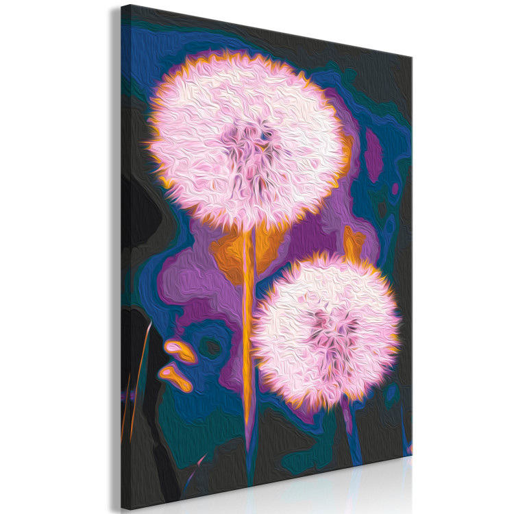Paint by Number Kit Fluffy Balls - Large Pink Dandelions on a Dark Two-Color Background 146218 additionalImage 4