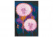 Paint by Number Kit Fluffy Balls - Large Pink Dandelions on a Dark Two-Color Background 146218 additionalThumb 3