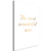 Canvas Print The Most Wonderful Time - Golden Sentence, Inscription on a White Background 146318 additionalThumb 2