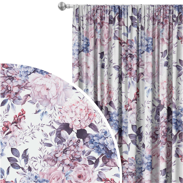 Decorative Curtain Spring arrangement - flowers in shades of pink and blue 147218