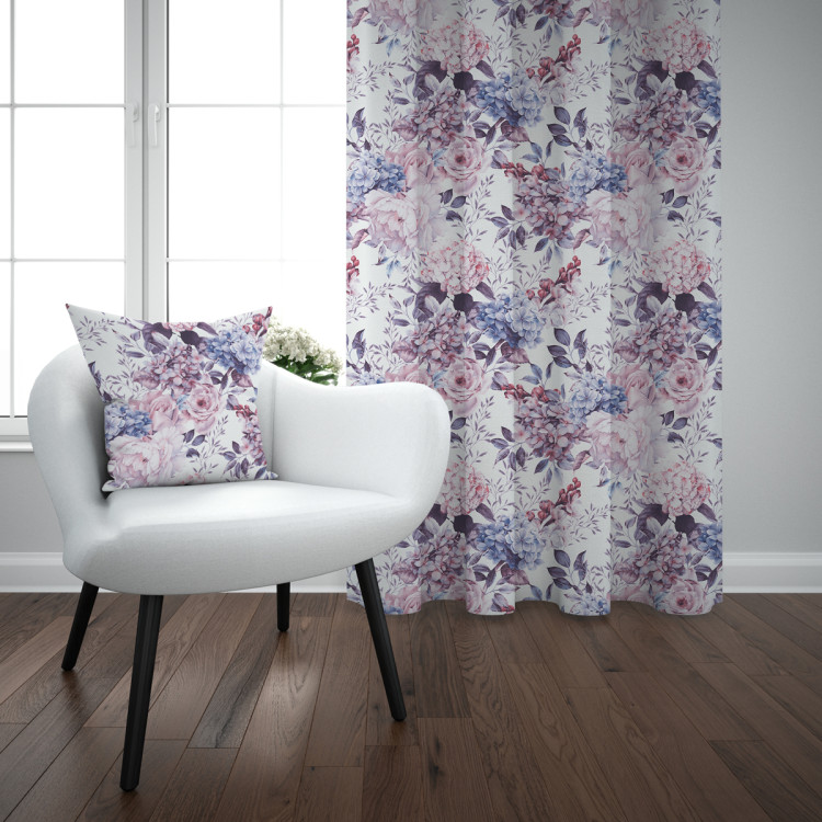 Decorative Curtain Spring arrangement - flowers in shades of pink and blue 147218 additionalImage 6