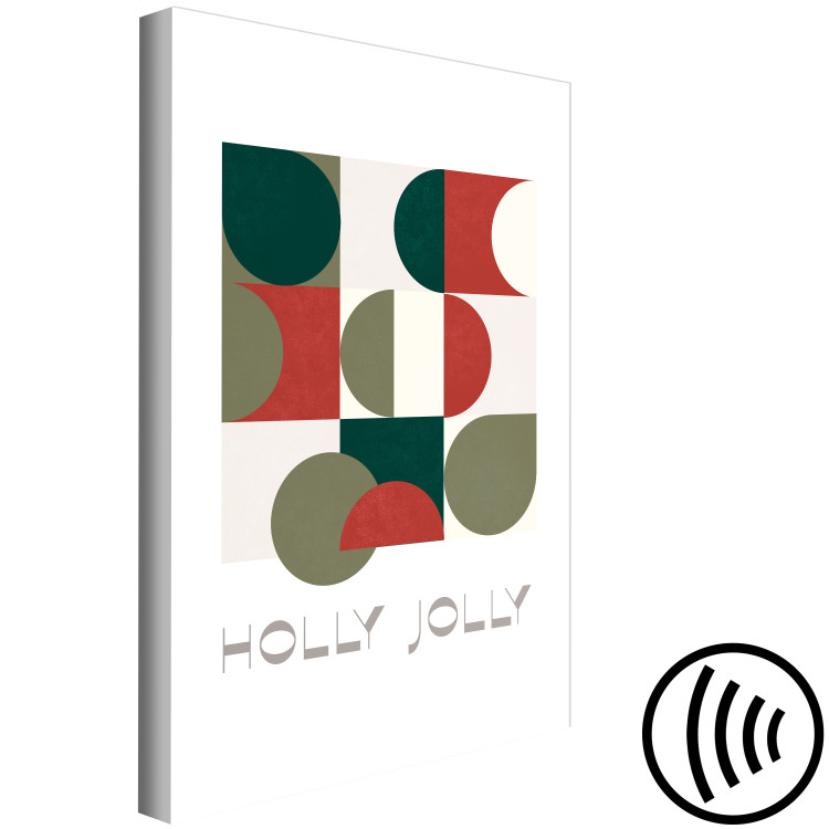 Canvas Art Print Holly Jolly - Abstract Shapes in Festive Colors 148018 additionalImage 6
