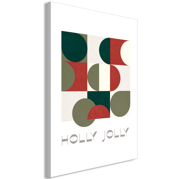 Canvas Art Print Holly Jolly - Abstract Shapes in Festive Colors 148018 additionalImage 2