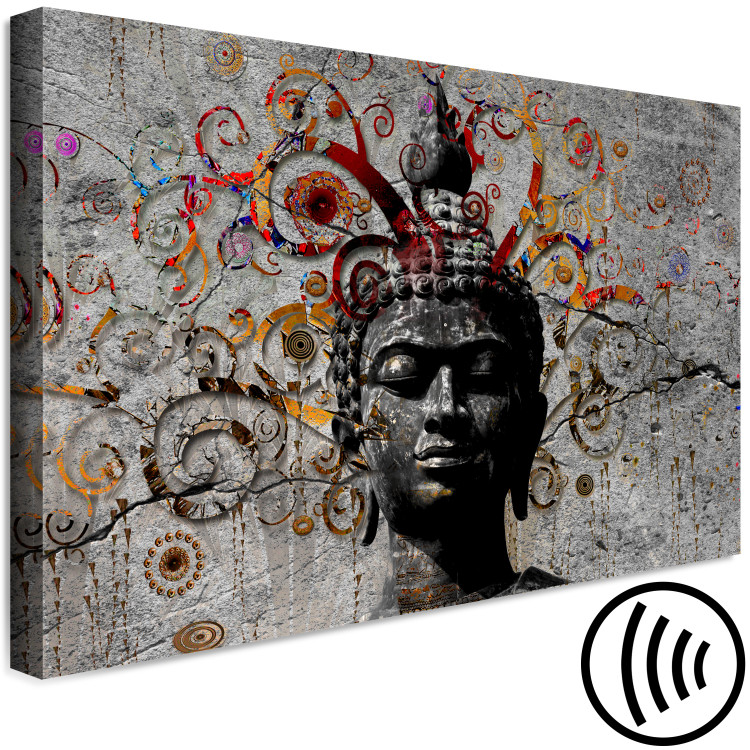 Canvas Buddha Portrait (1-piece) - great prophet and Zen-style abstraction 148818 additionalImage 6
