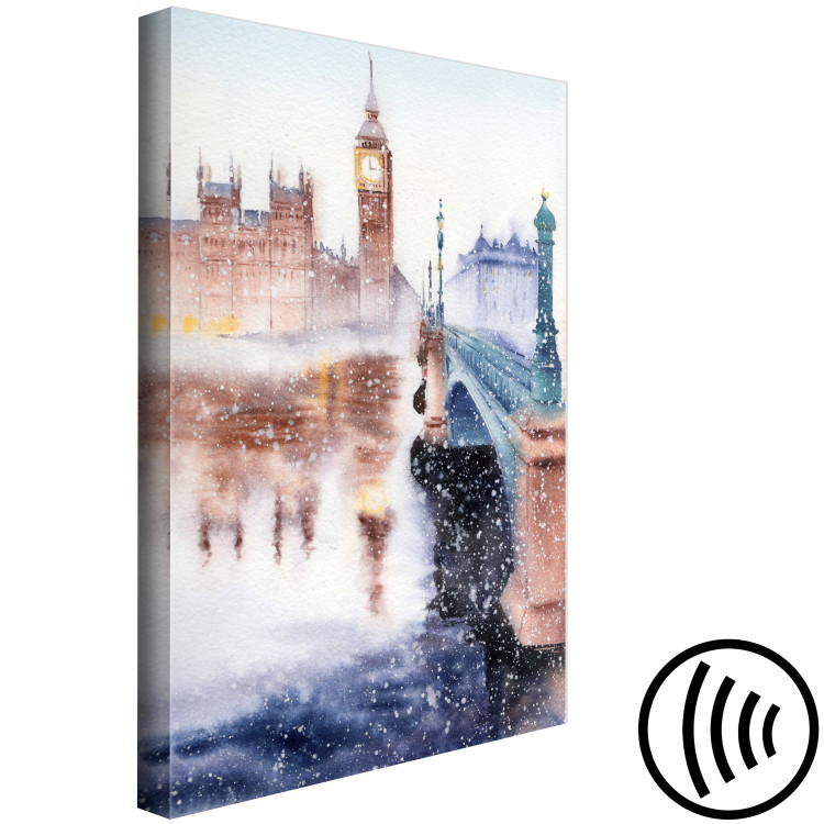 Canvas Print City of London - Drawing Painted With Watercolor in Mixed Colors 149818 additionalImage 6