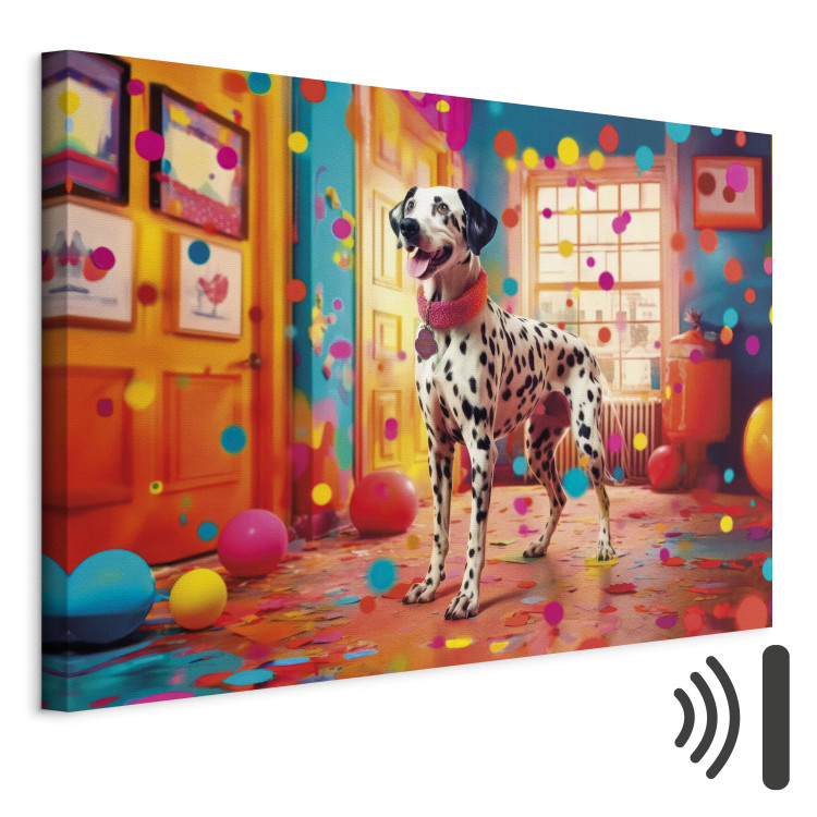 Canvas Art Print AI Dalmatian Dog - Spotted Animal in Color Room - Horizontal 150218 additionalImage 8