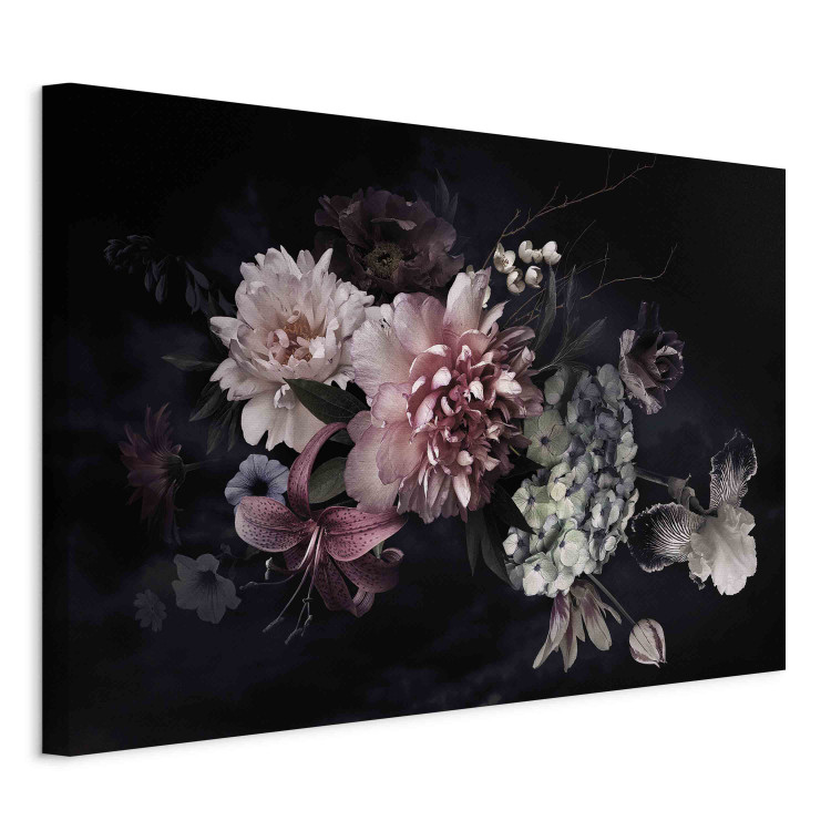Large canvas print Dutch Bouquet - Composition With Flowers on a Black Background [Large Format] 151218 additionalImage 2