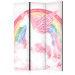 Room Divider Pink Power - A Unicorn With Wings and a Rainbow on a Background of Clouds [Room Dividers] 151418