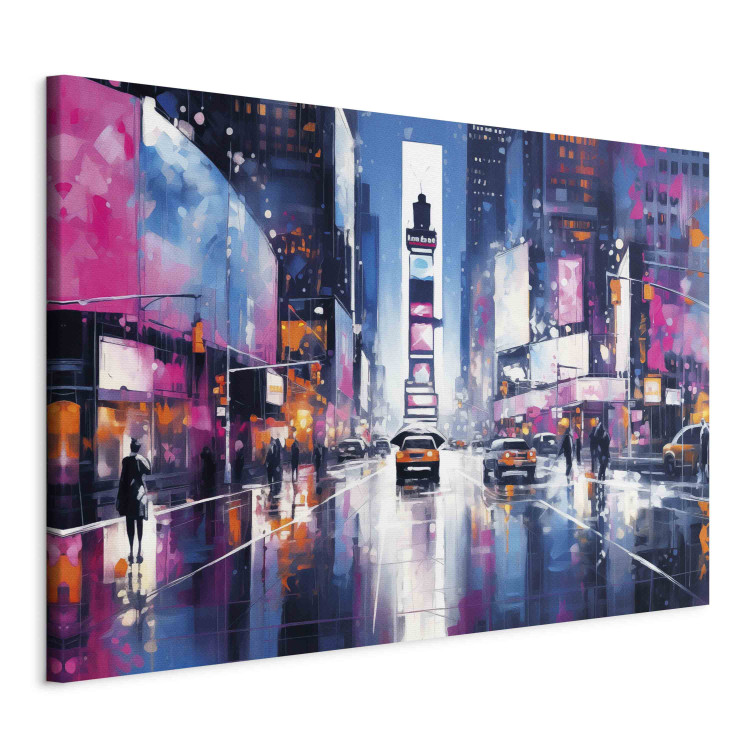 Canvas New York - Evening City Lights in Pink Shades 151918 additionalImage 2