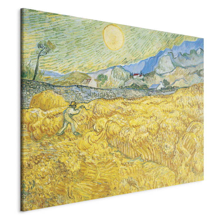 Reproduction Painting Wheat Field Behind Saint-Paul Hospital with a Reaper 159818 additionalImage 2