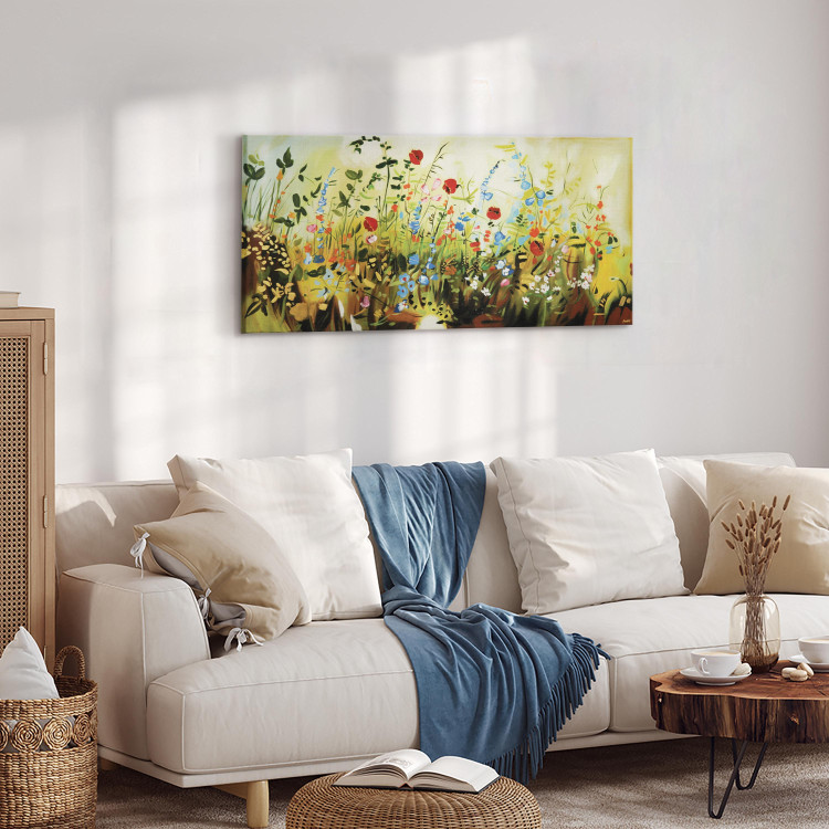 Canvas Art Print Charming Meadow (1-piece) - Colourful composition of small flowers 48618 additionalImage 10