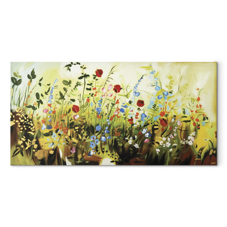 Canvas Art Print Charming Meadow (1-piece) - Colourful composition of small flowers 48618 additionalImage 7