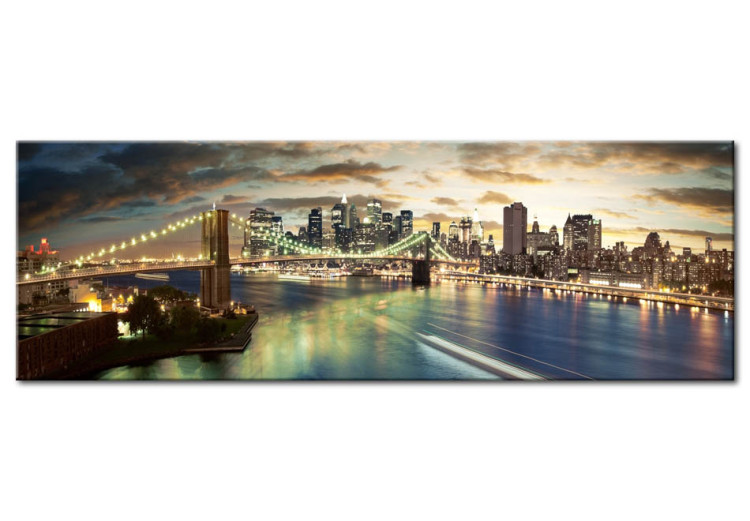 Canvas Art Print The East River at night 58418