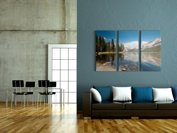 Canvas Mountains, trees and pure lake 58618 additionalImage 3