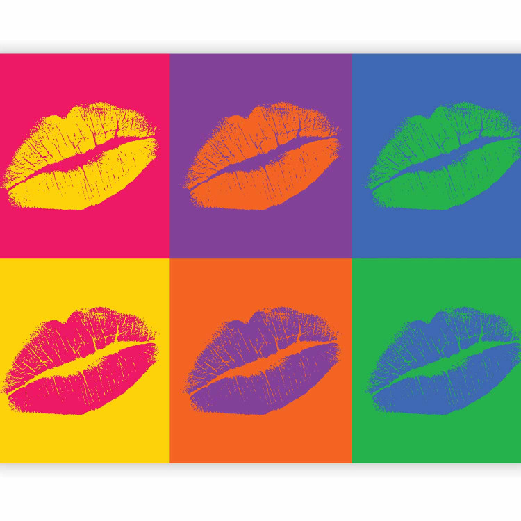 Wall Mural Kiss - Pop art-style lips in different colors and compositions 61218 additionalImage 5