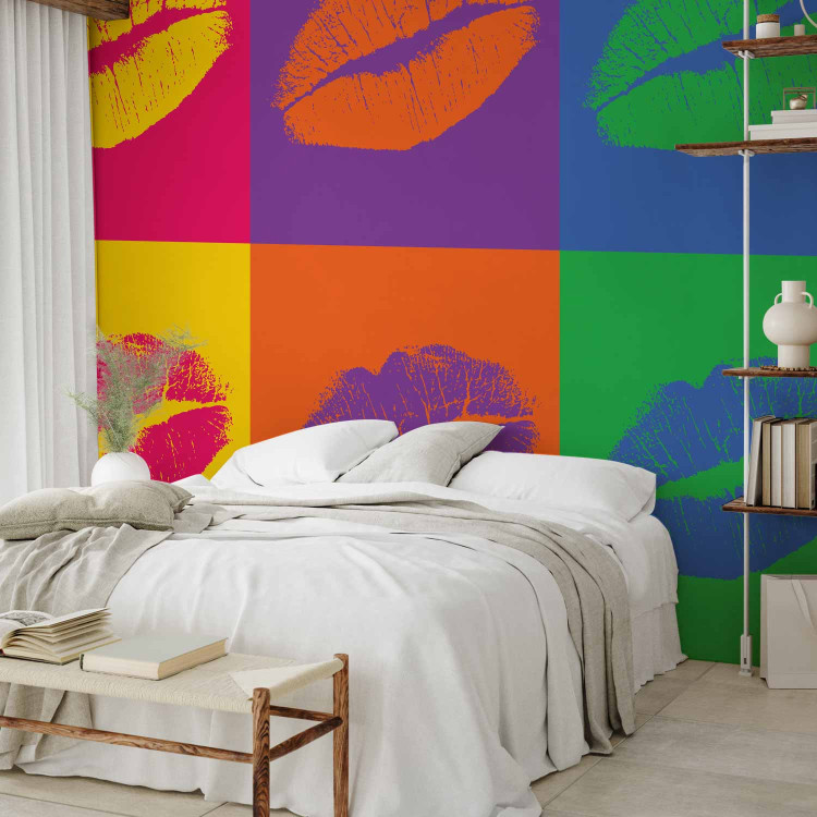 Wall Mural Kiss - Pop art-style lips in different colors and compositions 61218 additionalImage 2