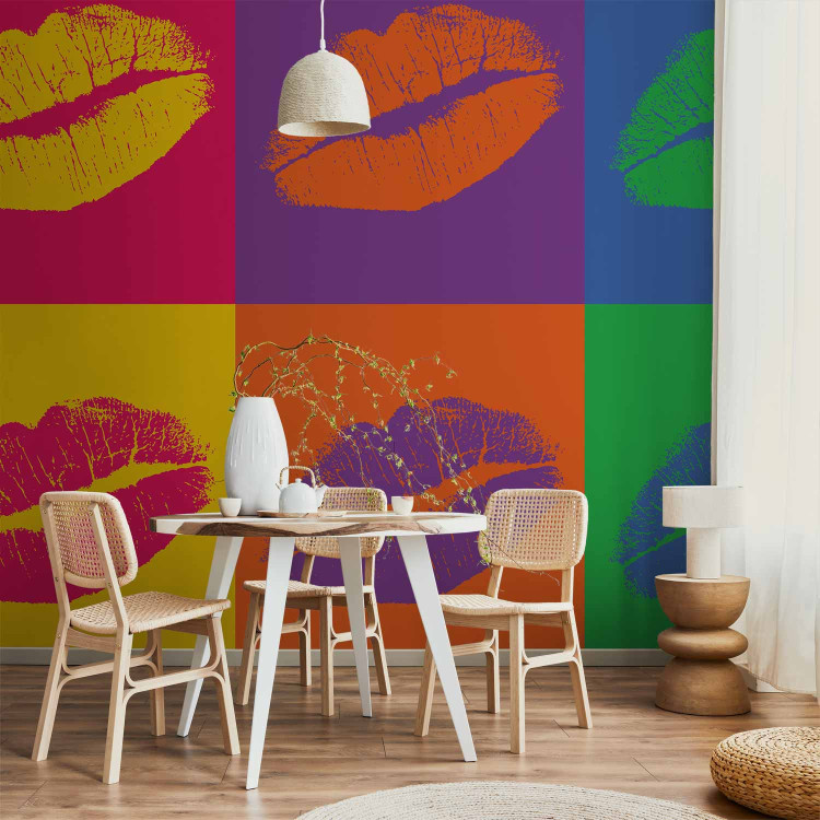 Wall Mural Kiss - Pop art-style lips in different colors and compositions 61218 additionalImage 6