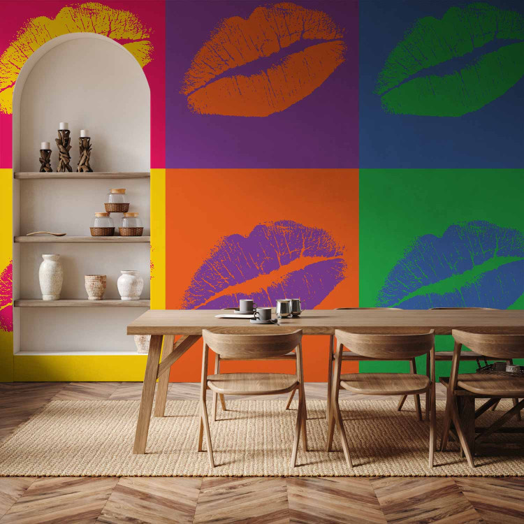 Wall Mural Kiss - Pop art-style lips in different colors and compositions 61218 additionalImage 4
