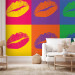 Wall Mural Kiss - Pop art-style lips in different colors and compositions 61218
