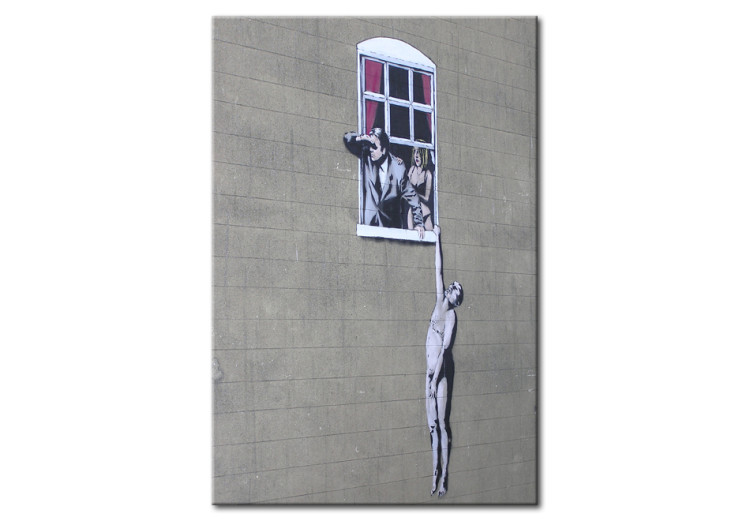 Canvas Art Print Well Hung Lover by Banksy 72618