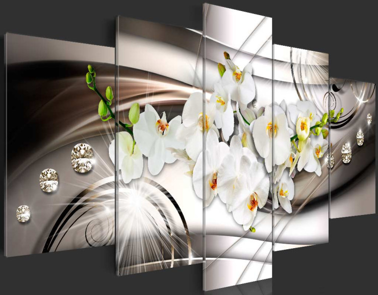Print On Glass  Orchid with Diamonds [Glass] 92318 additionalImage 5