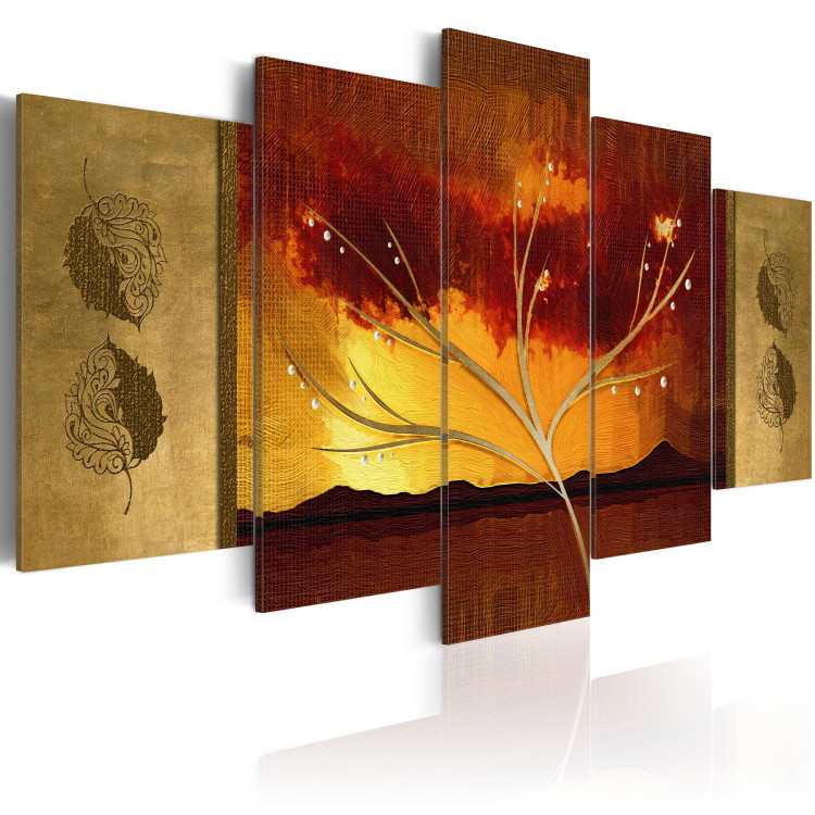 Canvas Autumn Whisper (5-piece) - Artistic Tree and Plant Ornaments 92718 additionalImage 2