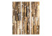Room Divider Screen Wooden Constellation - metal stars on a brown wooden background 95618 additionalThumb 3