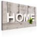 Canvas Happy Home - "Home" Sign on Wood Texture in Vintage Style 98118 additionalThumb 2