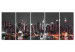 Canvas Art Print New York: Insomnia (5-piece) - City Immersed in Nightly Silence 98218