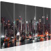 Canvas Art Print New York: Insomnia (5-piece) - City Immersed in Nightly Silence 98218 additionalThumb 2