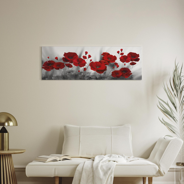 Canvas Print Romantic Poppies (1-piece) - Red Flowers in a Spring Meadow 98618 additionalImage 11