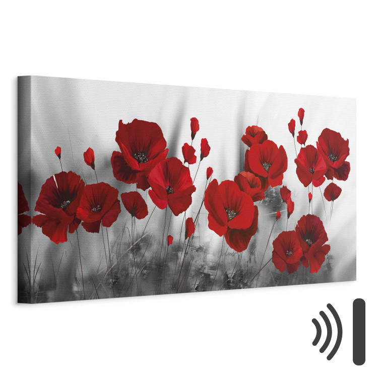 Canvas Print Romantic Poppies (1-piece) - Red Flowers in a Spring Meadow 98618 additionalImage 8