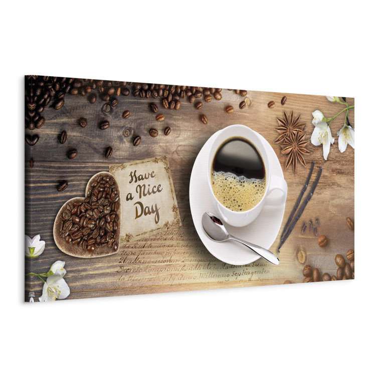 Canvas Print Have a Nice Day! (1-piece) - Coffee Cup with English Text 106528 additionalImage 2