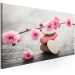 Canvas Print Tricolor Pebbles (1-part) Wide - Oriental Cherry Blossom 107228 additionalThumb 2
