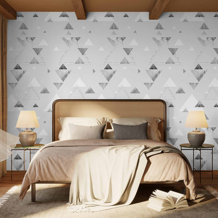 Modern Wallpaper Levitating Triangles 108428 additionalImage 4