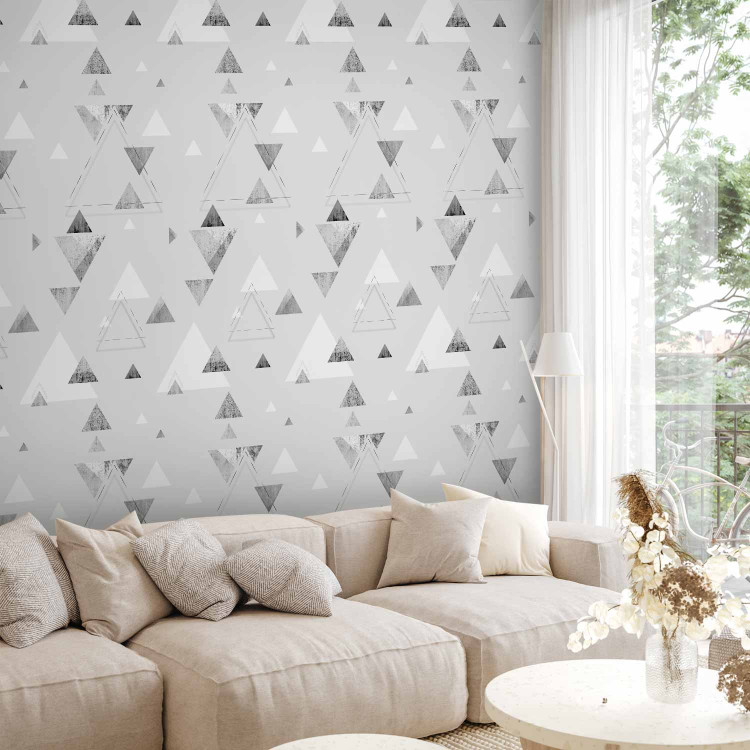 Modern Wallpaper Levitating Triangles 108428