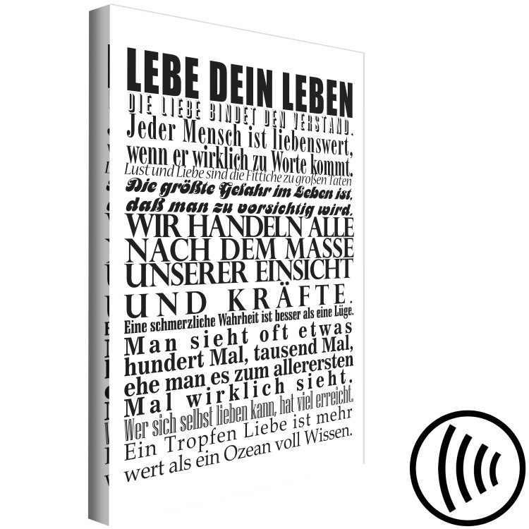 Canvas Art Print Lebe Dein Leben (1 Part) Vertical 114728 additionalImage 6