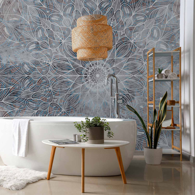 Photo Wallpaper Misty mandala - oriental patterned motif in blue tones 114928 additionalImage 8