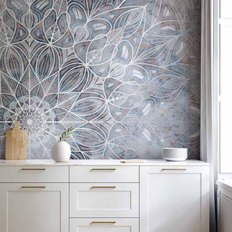 Photo Wallpaper Misty mandala - oriental patterned motif in blue tones 114928 additionalImage 6