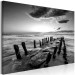 Canvas Art Print Sound of Waves (1-part) - Sunset Landscape Over Stony Sea 115128 additionalThumb 2