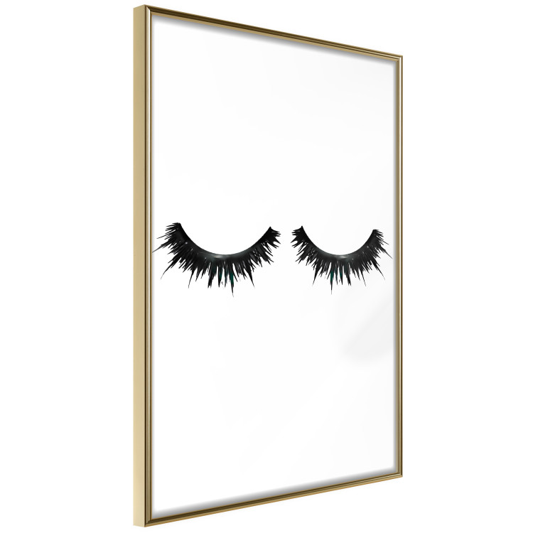 Poster Long Eyelashes - black and white abstract composition in glamour style 116328 additionalImage 12