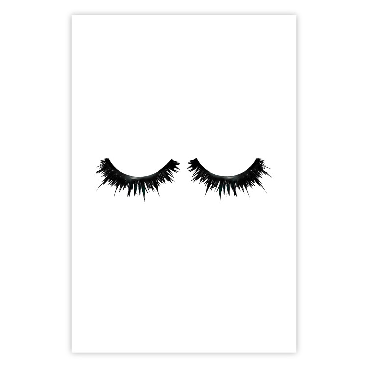 Poster Long Eyelashes - black and white abstract composition in glamour style 116328 additionalImage 25