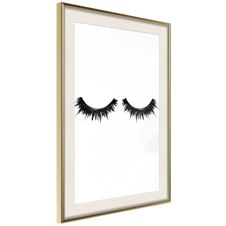 Poster Long Eyelashes - black and white abstract composition in glamour style 116328 additionalImage 2