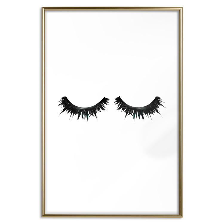 Poster Long Eyelashes - black and white abstract composition in glamour style 116328 additionalImage 14