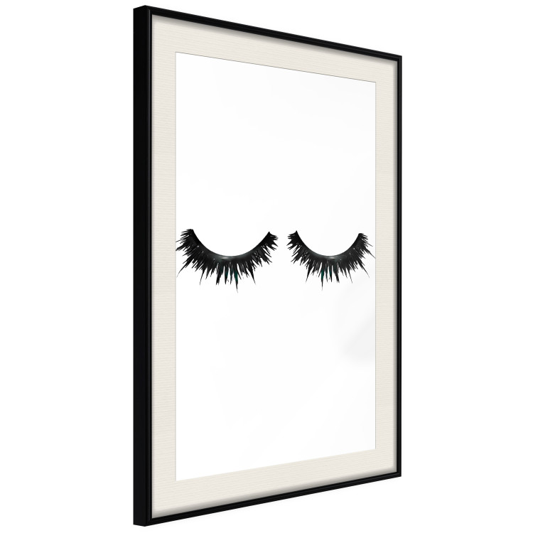 Poster Long Eyelashes - black and white abstract composition in glamour style 116328 additionalImage 3