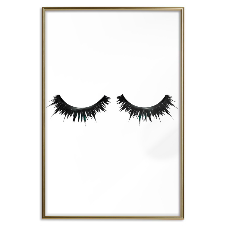 Poster Long Eyelashes - black and white abstract composition in glamour style 116328 additionalImage 20