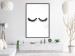 Poster Long Eyelashes - black and white abstract composition in glamour style 116328 additionalThumb 3