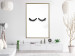 Poster Long Eyelashes - black and white abstract composition in glamour style 116328 additionalThumb 13