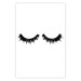 Poster Long Eyelashes - black and white abstract composition in glamour style 116328
